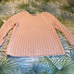 Loft light Pink crochet sweater - excellent condition
